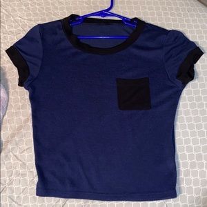 Blue front pocket shirt
